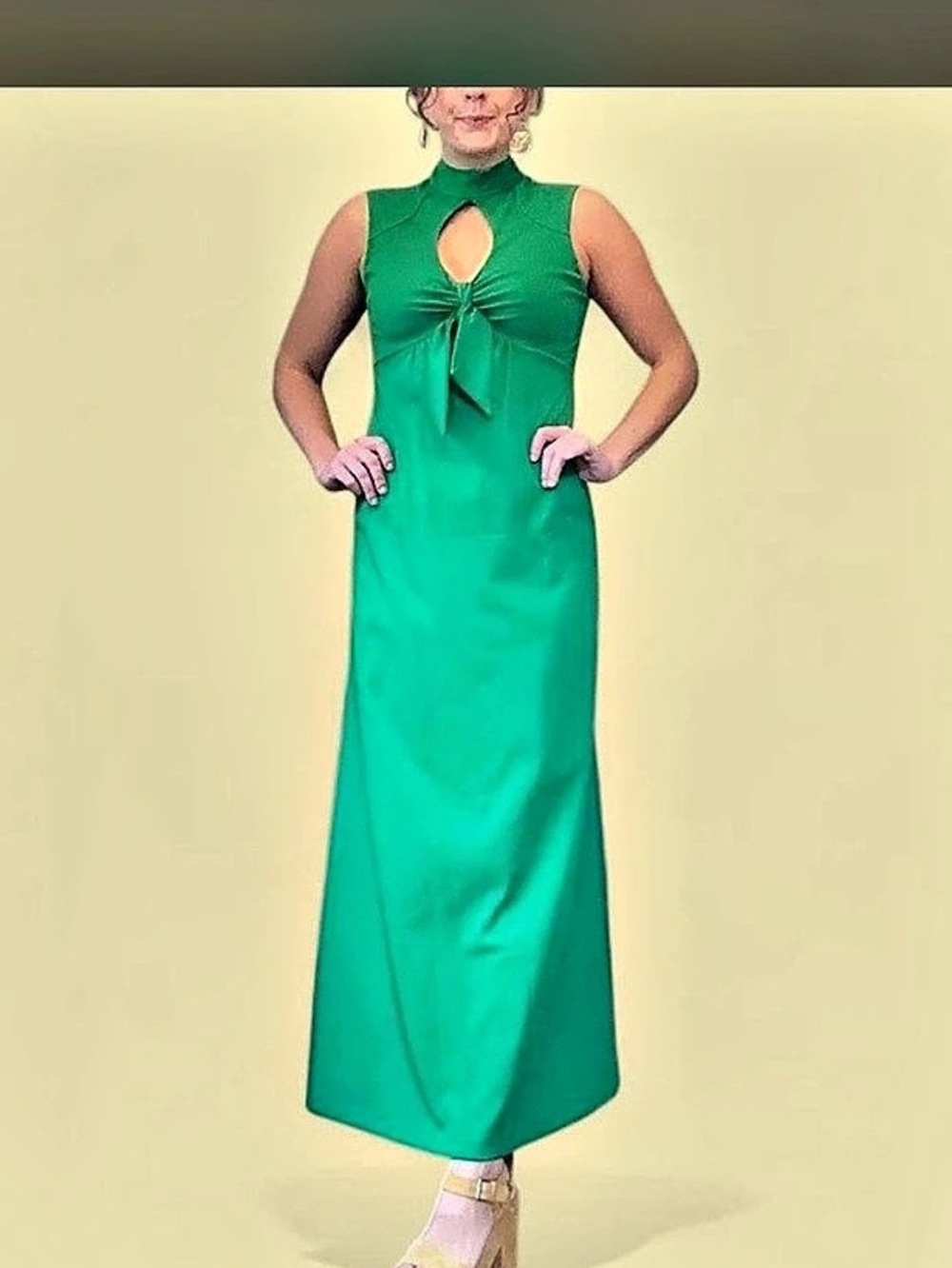 Patricia Fair Green Maxi Dress Like New